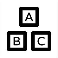 Basic kids learning blocks, Download this amazing icon of learning blocks vector