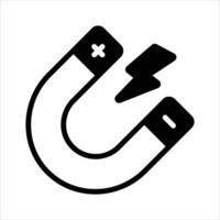 Physics magnet icon in modern style, scalable of attraction vector