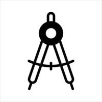 Grab this amazing design of geometry compass icon, flat icon design of drafting tool vector