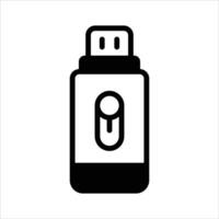 Flash drive in modern style, editable of universal serial bus vector