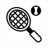 Ball with racket, concept icon of tennis in modern style vector