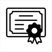 Authorized document, paper with badge depicting concept icon of certificate vector