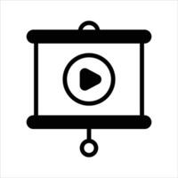 Multimedia display, trendy icon of presentation screen vector