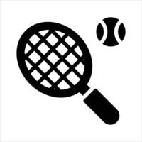 Ball with racket, concept icon of tennis in modern style vector