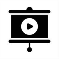 Multimedia display, trendy icon of presentation screen vector