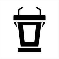 A simple, elegant icon depicting a dais, ideal for stages, events, and presentations vector