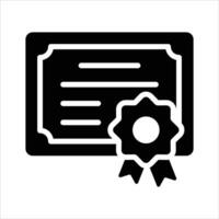 Authorized document, paper with badge depicting concept icon of certificate vector