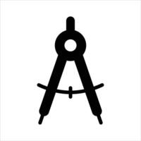 Grab this amazing design of geometry compass icon, flat icon design of drafting tool vector