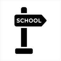 School signboard design in modern style, ready to use vector