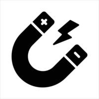 Physics magnet icon in modern style, scalable of attraction vector