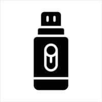 Flash drive in modern style, editable of universal serial bus vector