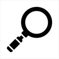 An icon of magnifier that is suitable for search, zoom, and discovery functions in digital interfaces vector