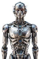 Hyper-Realistic Advanced Humanoid Robot. Stunning 3D render of a highly detailed futuristic humanoid robot. png
