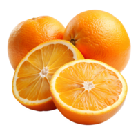 Isolated Orange. Sliced Oranges isolated on transparent background png