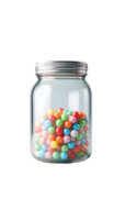 Candy in a jar isolated on transparent png