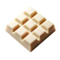 White chocolate bar isolated on transparent background png