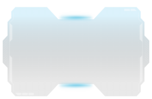 Transparent Sci Fi Modern User Interface. Futuristic HUD, for game UI square shape design. png