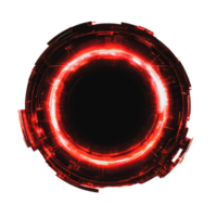 Red circular design with intricate patterns png
