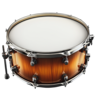Wooden snare drum on display png
