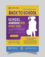 Stylus Modern Back to School Flyer Template Design vector
