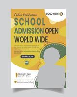 Trending Luxury Back to School Flyer Template Design vector