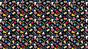 abstract memphis pattern with mosaic geometric shapes seamless vector