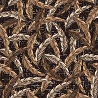Seamless brown camouflage pattern with intertwined feathers. Textured with small abstract shapes background. Dense composition with overlapping elements. Good for t-shirt design, textile, sport goods vector