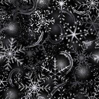 Gray camouflage pattern with grunge silhouette of snowflakes, paint brush strokes, round halftone shapes. Messy random composition vector