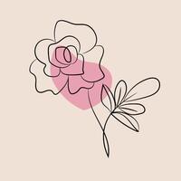 Hand drawn one line art illustration vector