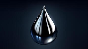 High Quality Crude Oil Drop Isolated on Dark Background, Shiny Droplet, Different From Similar , Illustration vector
