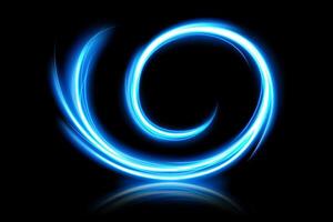 Blue Light Spiral Effect on Dark Background, Illustration vector