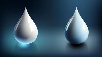 High Quality Milk Drops Isolated on Dark Background, Glossy Drops, Different From Similar Vectors, Illustration vector
