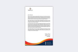 Modern letterhead design vector