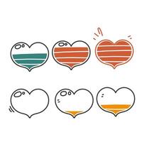 love indicator meter in unique sketch line art freehand vector