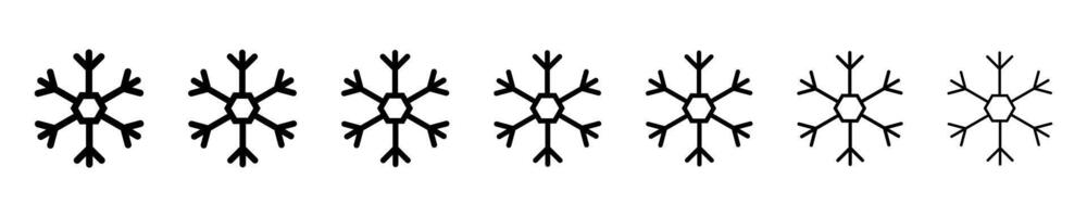 Snowflake line icon. snow icon isolated on white background. Symbol of winter, frozen icon. vector