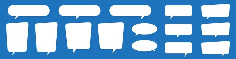 Set of speech bubbles. Speak bubble text, cartoon chatting box, message box. Blank empty speech bubbles. vector