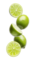 Dynamic Lime Slices with a Transparent Background png
