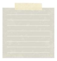 Tan Planner Sticky Note with Tape and Lines No Background png