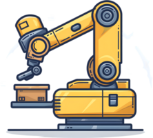 A robot with a box on top of it png