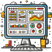 A computer screen with a graph on it png
