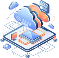 Cloud computing is a type of computing that uses the internet to store and share data png
