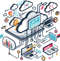 Cloud computing is a type of computing that is based on the internet png