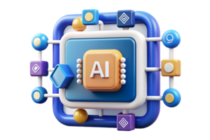 The ai logo on a computer chip png