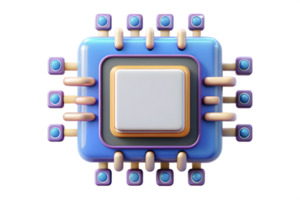 A computer processor with a white square in the middle png
