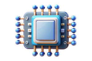 Isometric 3D AI Powered Circuit Frame concept as A clean border frame featuring intricate digital circuits on the left and right sides leaving ample copy space in the center. The d png