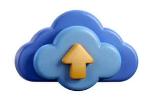 Cloud storage icon with an arrow pointing up png