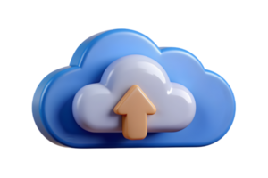 A cloud with an arrow pointing up png