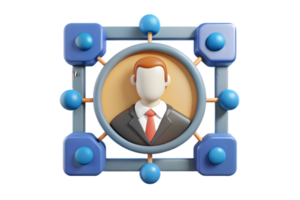 Isometric Flat AI Driven Human Centric Frame concept as A border frame with human silhouette and digital connections on the left and right sides leaving the center as copy space. T png