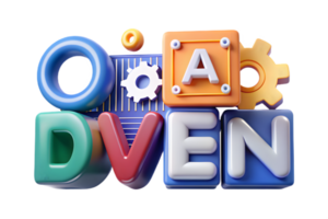 Isometric Flat AI Driven Language Processing Elements concept as Abstract elements representing natural language processing with flowing text and digital patterns. The desig png
