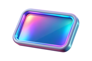 A square colored object with a rainbow effect png